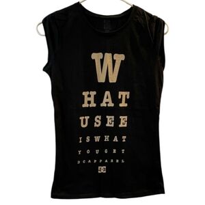 DC Black Graphic Sleeveless T-Shirt - Womens Small